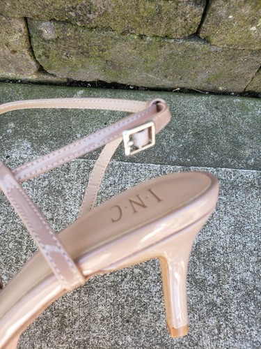 INC CONCEPTS international Lenii nude patent high heels, women's size 8 1/5, 8.5 - Picture 6 of 6