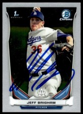 2014 Bowman Draft Chrome Jeff Brigham Auto Los Angeles Dodgers #CDP66 Signed