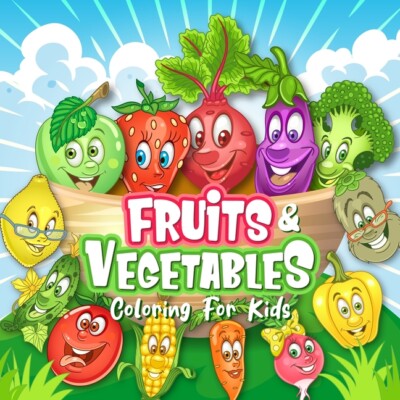 Fruits & Vegetables Coloring Book For Kids