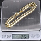 Real 14k Solid Yellow Gold Mens Curb Link Bracelet with LOBSTER 25.40gram #13390 — photo 9
