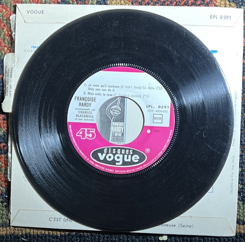 2 For 1 - 45 Rpm 7" FRENCH EP FRANCOISE HARDY JE VEUX QU'IL REVIENNE EPL 8291 EX - Picture 3 of 8