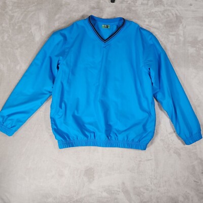 Ben Hogan Golf Jacket Mens Large 42 44 Blue Pockets Windbreaker Athleisure