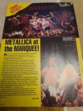 Vintage METALLICA AT UK MARQUEE JASON NEWSTED A4 POSTER RAW MAGAZINE CLIPPING 