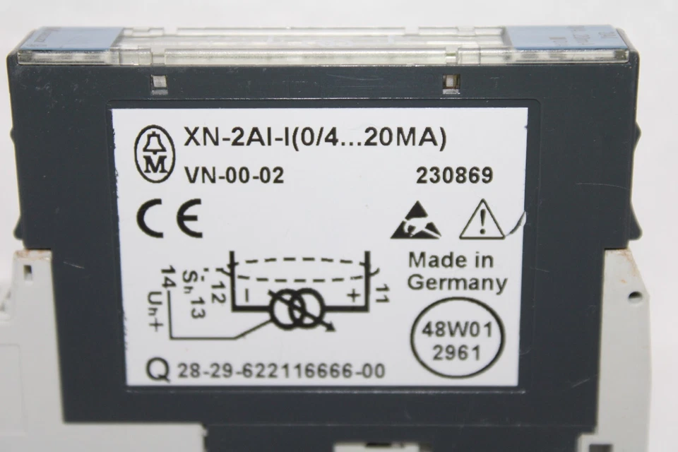 MOELLER XN-2AI-I (0/4...20MA) ANALOG INPUT MODULE 230869 - Image 2 of 4
