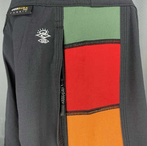 RIP CURL MEN'S MIRAGE BOARDSHORT DRAWCORD CLOSURE COLOR SIDE PANEL BLACK SIZE 37 - Picture 10 of 11