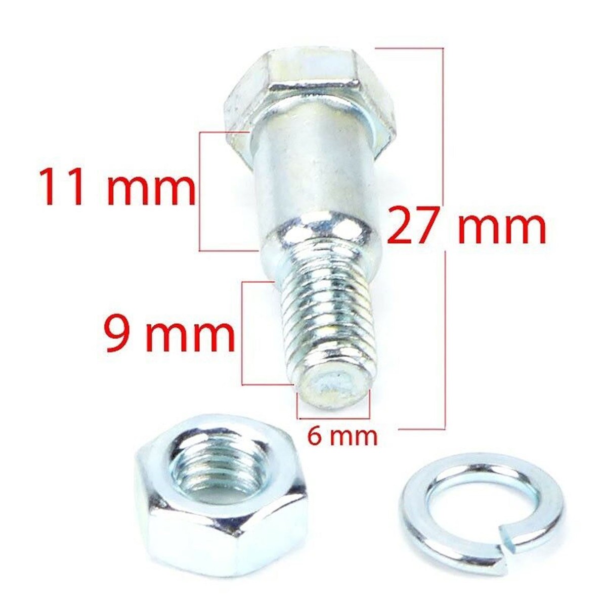 8mm Diameter 27mm Length Lever Pivot Bolt for Yamaha/Suzuki