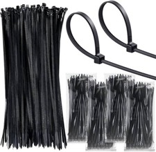 500 x Black Cable Wire Ties 3.6 x 150mm Hvy Duty Tie Wrap Heat Resistant Nylon