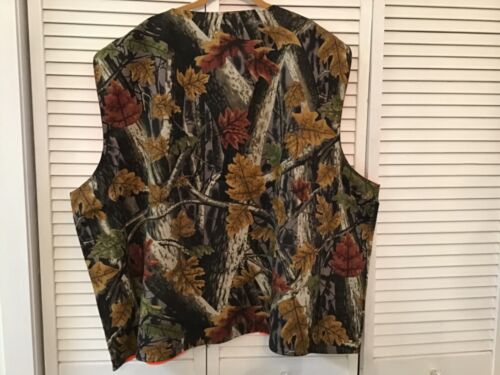 Master Sportsman Hunting Vest 5X Mens Reversable Camo Orange Front Pockets NWT - Picture 3 of 5