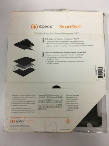 Speck SmartShell for iPad 2, soft touch matte Black finish back case only - Picture 3 of 4