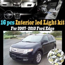 16Pc Super White Car Interior LED Light Bulb Kit Package for 2007-2010 Ford Edge