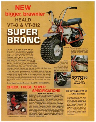 1970s Carl Heald Super Bronc Motorized Super Tryke Original