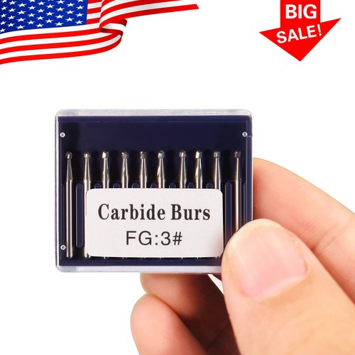 10-100pcs Dental Carbide Steel Drills Burs FG-03 for High Speed Handpiece FAS - Picture 5 of 11
