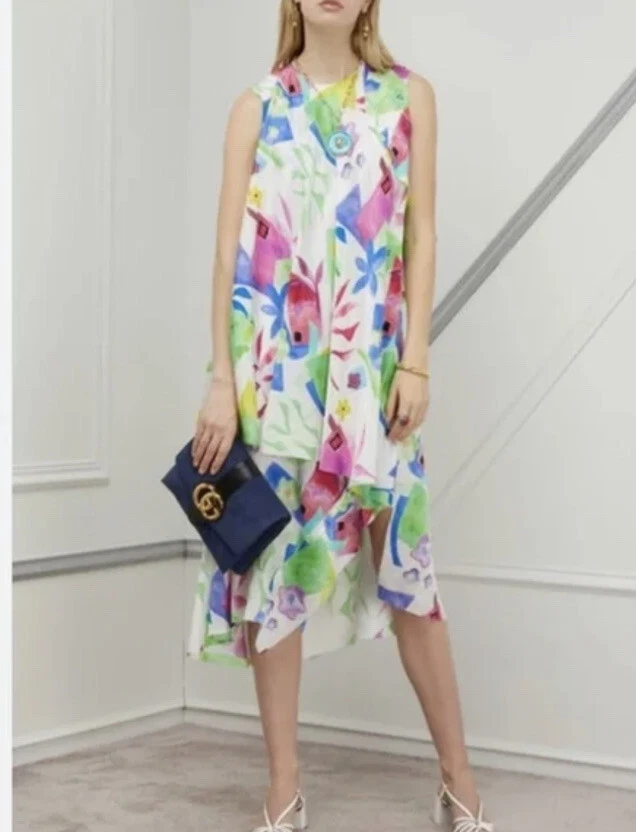 BALENCIAGA Abito in seta Balencuaga nuovo con etichette taglia fr34