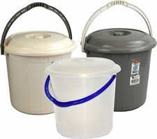 Plastic Heavy Duty Bucket Lid Handle Storage Container Utility Bucket 5-15L