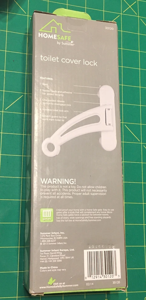 Cerradura de cubierta de inodoro Home Safe by Summer TOTALMENTE NUEVA Foto 2 de 3
