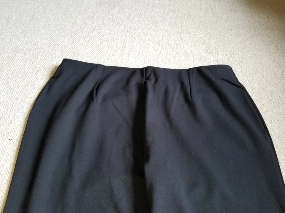 Womens Pants-JESSICA LONDON-black rayon Ponte stretch knit pull-on elastic-18/20 - Image 2 of 4