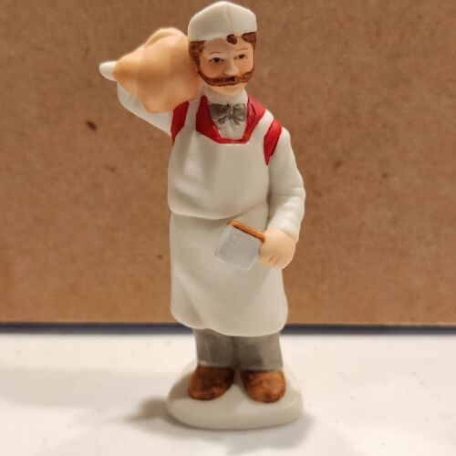 Lefton Colonial Christmas Village Figure Mr White the Butcher 00968 Vintage 1993 - Picture 1 of 6