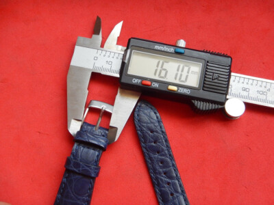 Bracelet de montre en alligator bleu 22 mm : bracelet en cuir fait main