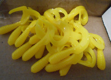 Lot of 50 2 inch Curly Tail Grub Worm jig perch crappie fishing bait