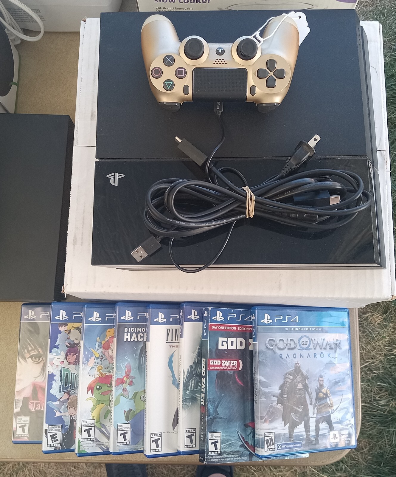 PS4 Console Bundle -INCLUDES:  All Cords, Black Console, 8 Games, & 1 Controller
