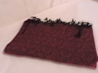 Red and Black Reversible Pashmina Scarf with Black Tassels New — photo 1