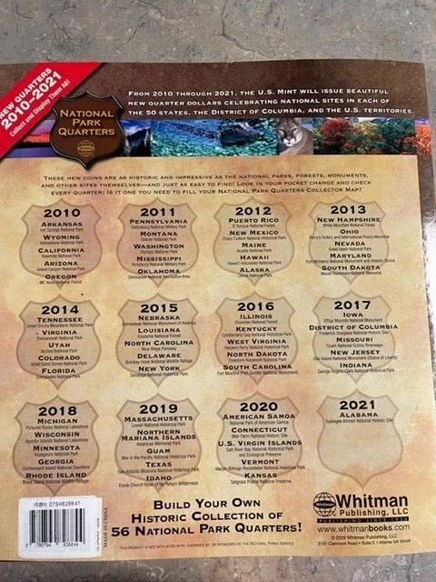 2010-2021 National Park Quarters Collectors Map - FULL!!!!! ABC - Image 2 of 4