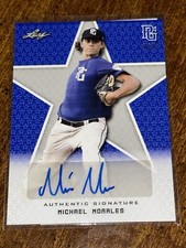 MICHAEL MORALES 2020 LEAF PERFECT GAME BLUE BLANK BACK AUTOGRAPH #1/1 MARINERS