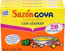 Sazon Goya with Saffron 3 Pack 3.52 Ounce Authentic Flavor for Latino Dishes