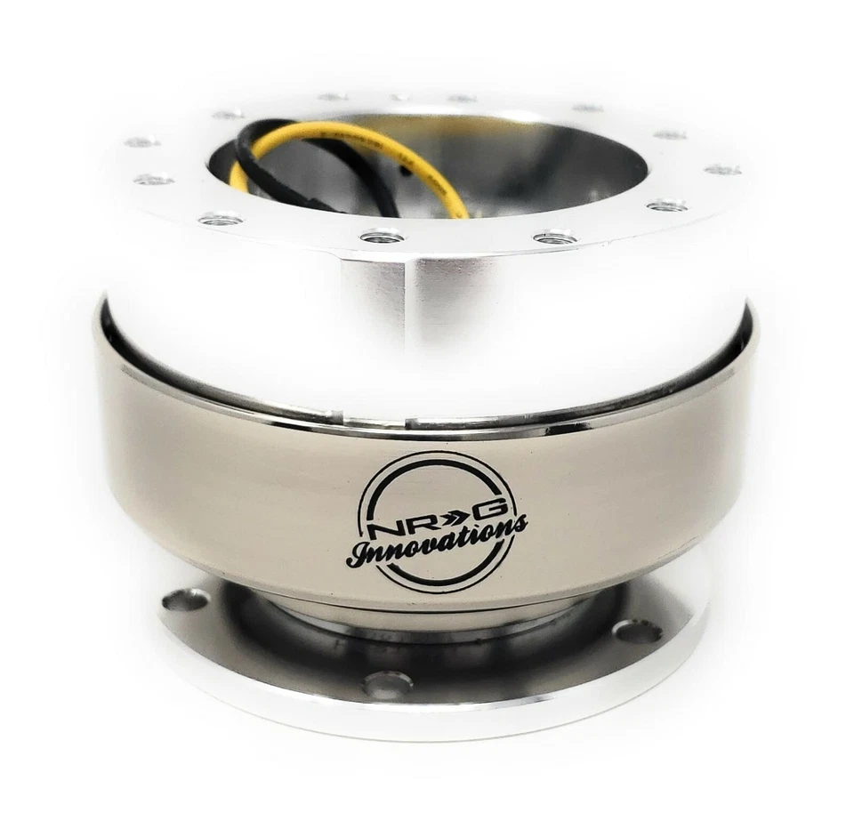 NUEVO VOLANTE NRG LIBERACIÓN RÁPIDA PLATA BRILLANTE + HERRAJES SRK-200SSL Foto 2 de 4