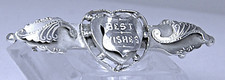 Hallmark Birmingham 1902 Antique Edwardian Love Token Sterling Silver Brooch 925