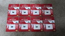 Lot of 8 Brand New Transcend Premium micro SDHC 4GB Cards