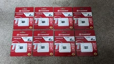 Lot of (8) Brand New Transcend Premium micro SDHC 4GB Cards