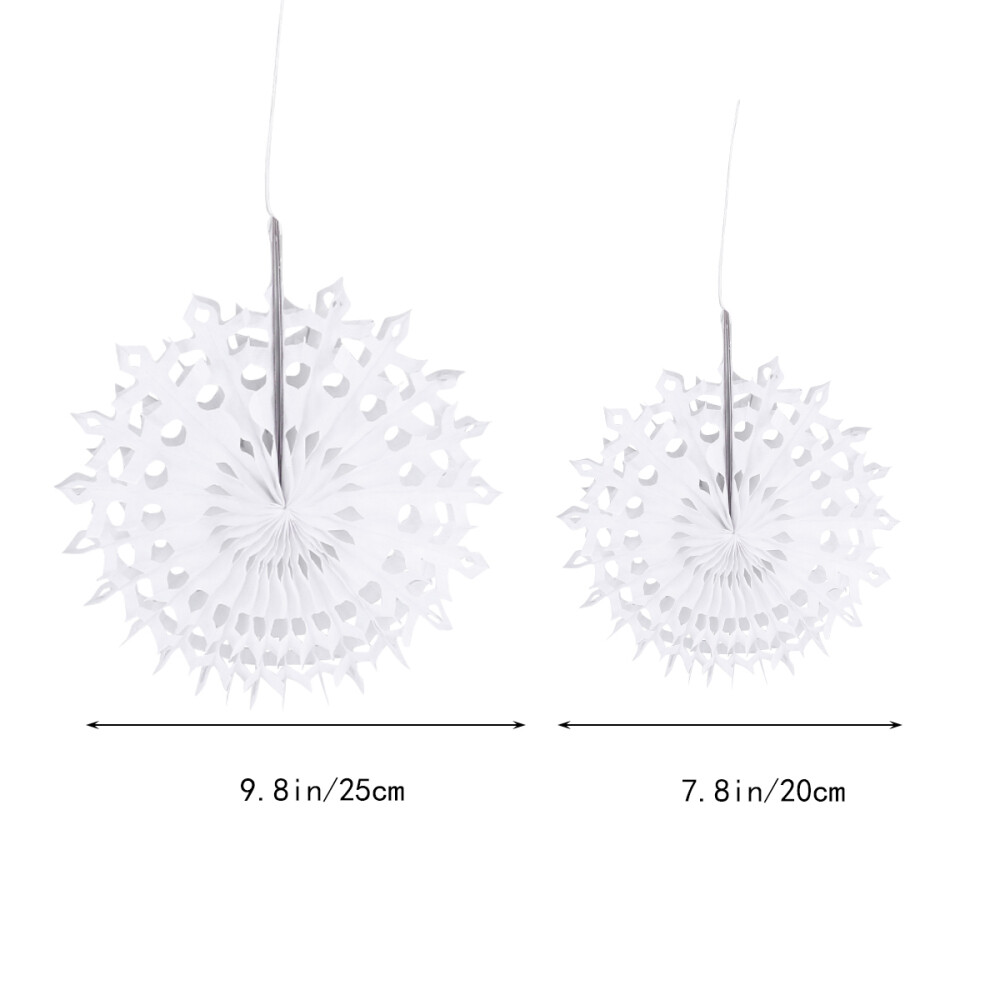 10 Pcs Snowflake Wedding Ceiling Paper Fans eBay