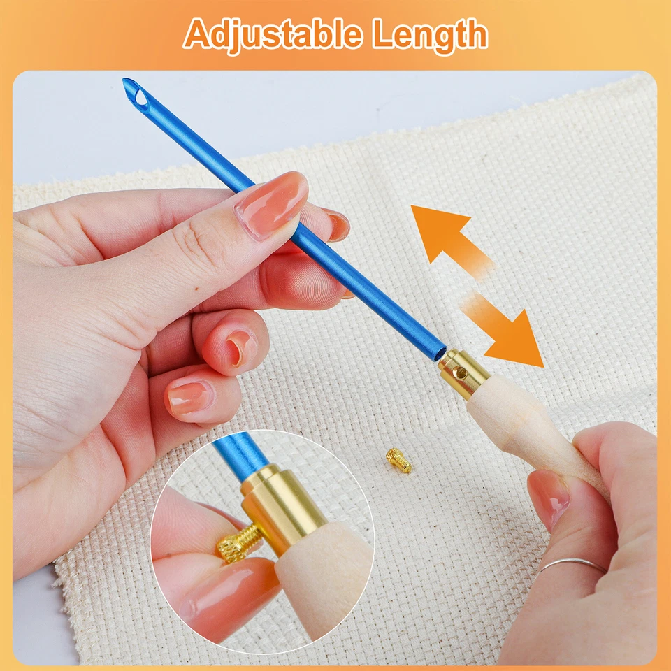 Kit de bordado de aguja perforadora de 35 piezas herramienta de costura para principiantes para costura de cruz de hilo dental Foto 3 de 4