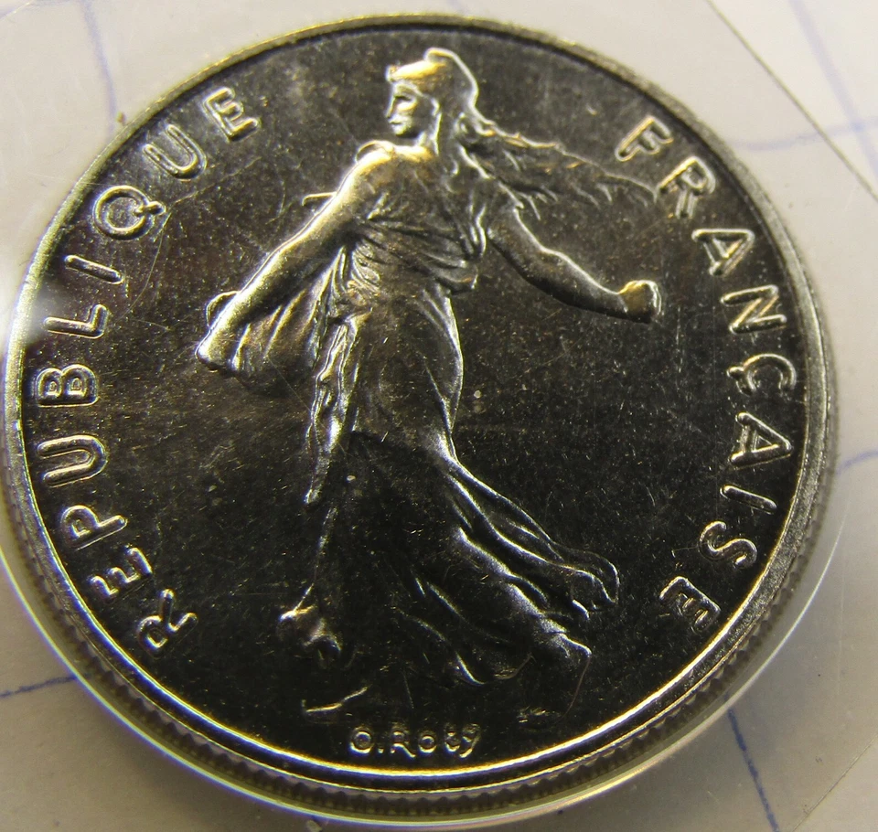 Pièces France 50 centimes Semeuse 1997 scéllée, issue d'une série BU - Photo 2/2