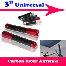 3 Stubby Carbon Fiber Aluminum Short Antenna Red Screws For Ford 3 Stubby Carbon Fiber Aluminum Short Antenna Red Screws For Ford