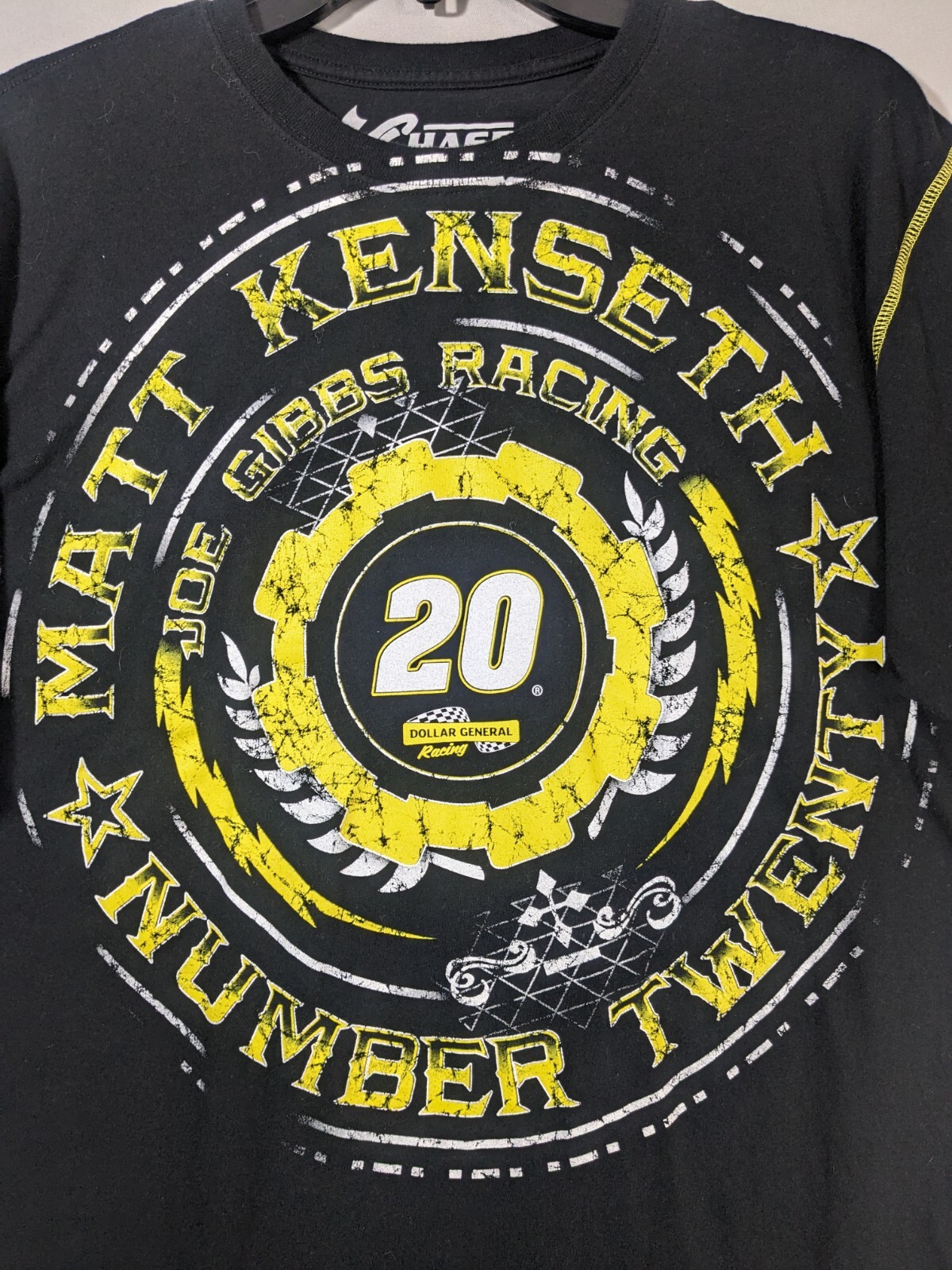 ALTRA Nascar Matt Kenseth #20 Joe Gibs Racing Dollar General Men's T Shirt Black Sz L