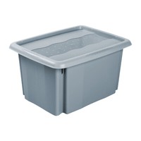 Aufbewahrungsbox Deckel Kunststoffbox Stapelbar Keeeper 45L Organizer Box Blau