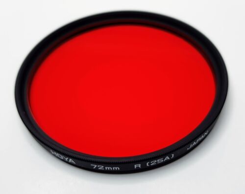 Filtre d'objectif en verre Hoya 72 mm rouge #25A 72 mm 25A 25 A film noir et blanc 72 Japon - Photo 1/6