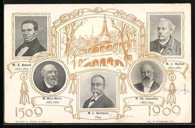 AK Portrait M. L. Bertrand, M. Marc Barry, M. Ch. Lecoultre, M. L. Rochat, M. E 