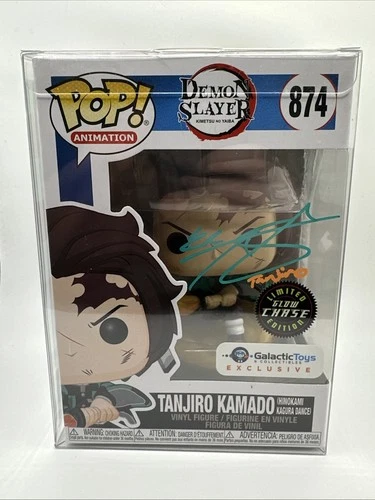 Funko Demon Slayer #874 Tanjiro Kamado Autographed JSA Certified Glow Chase