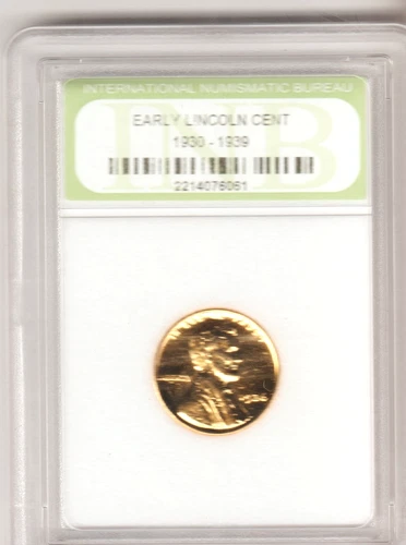 1936 US Liberty Lincoln Wheat 24k Gold Plated Cent Penny Collection Coin NICE 47