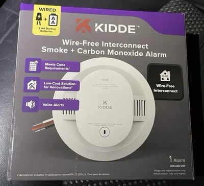 Kiddle Hardwire Smoke+ Carbon Monoxide Detector with Battery Backup Brand New