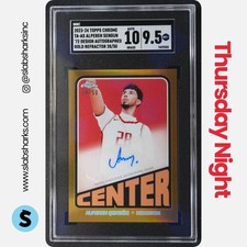 2023 TOPPS CHROME ALPEREN SENGUN 1972 AUTO GOLD REFRACTOR JERSEY # /50 SGC 9.5