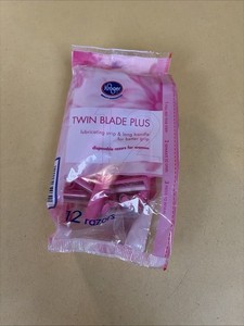 Kroger Twin Blade Disposable Razors for Women w/Lubricating Strips - 12 Pack
