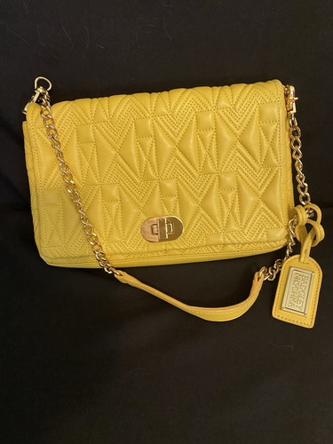 Badgley Mischka Yellow Crossbody Purse