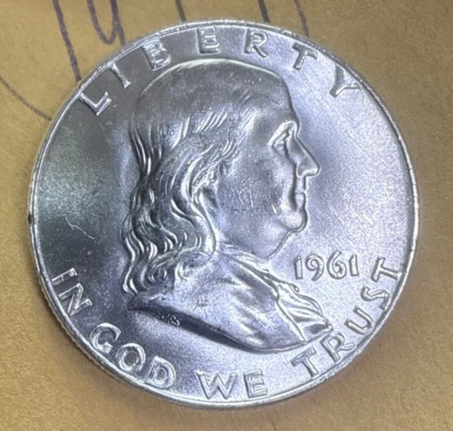 Gem 1961-D Franklin Half Dollar  Choice BU+ from original roll