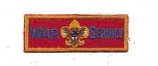 Boy Scouts of America 1940's War Service Strip Patch  - WWII