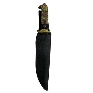 Tactical Fixed Blade Knife with Camouflage Handle and Sheath NEW