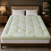 Bamboo Mattress Topper Premium Feel 1000 GSM Single Double King Quilted Pattern